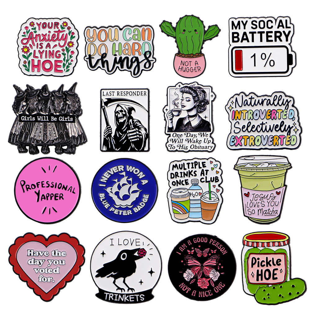 Men'S Accessories Quotes - Quote Series Women Men Brooch for