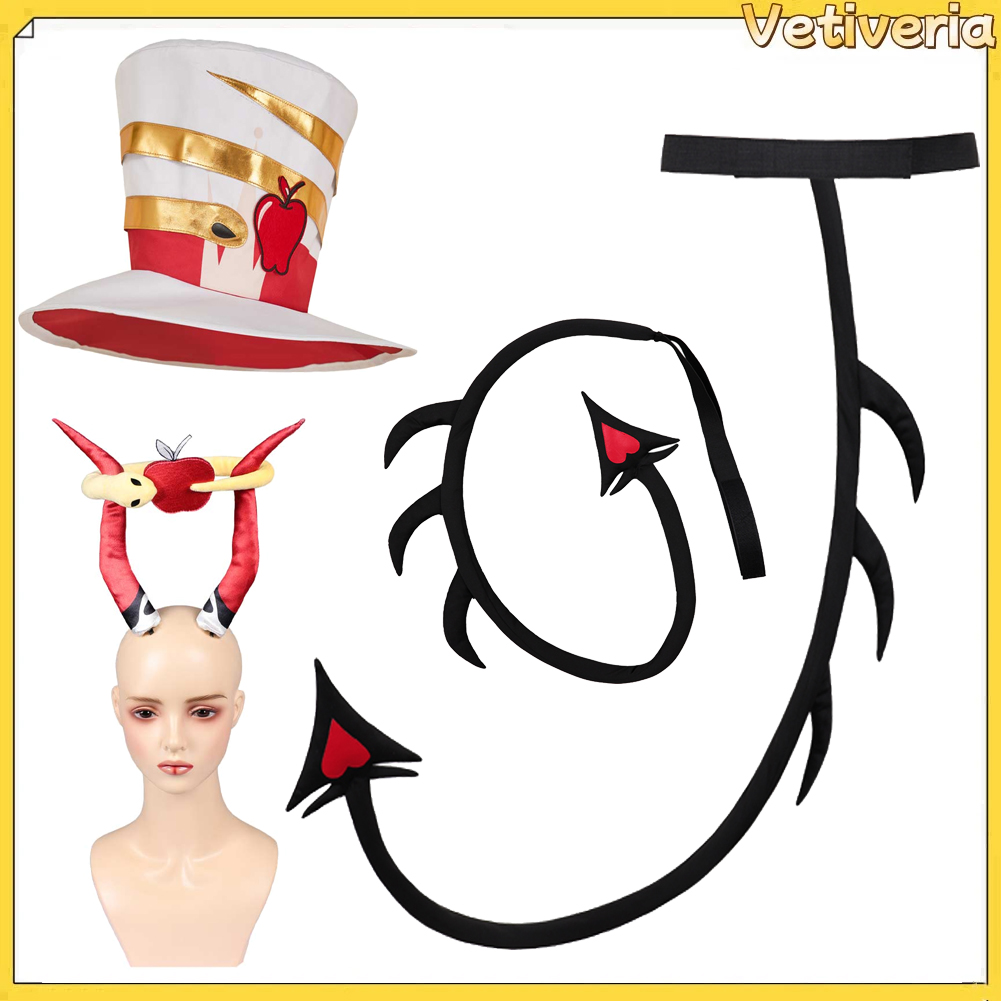 Men Accessories Hat - Adult Lucifer Hat Tail Magic Wand
