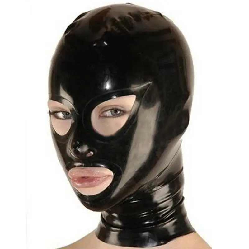 Men Accessories To Wear - Latex Hood Open Eyes Handmade Rubber