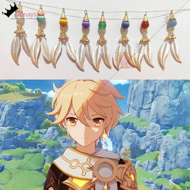 Men Accessories Earrings - YiNuo*/YGenshin Impact The Traveler Aether Cosplay