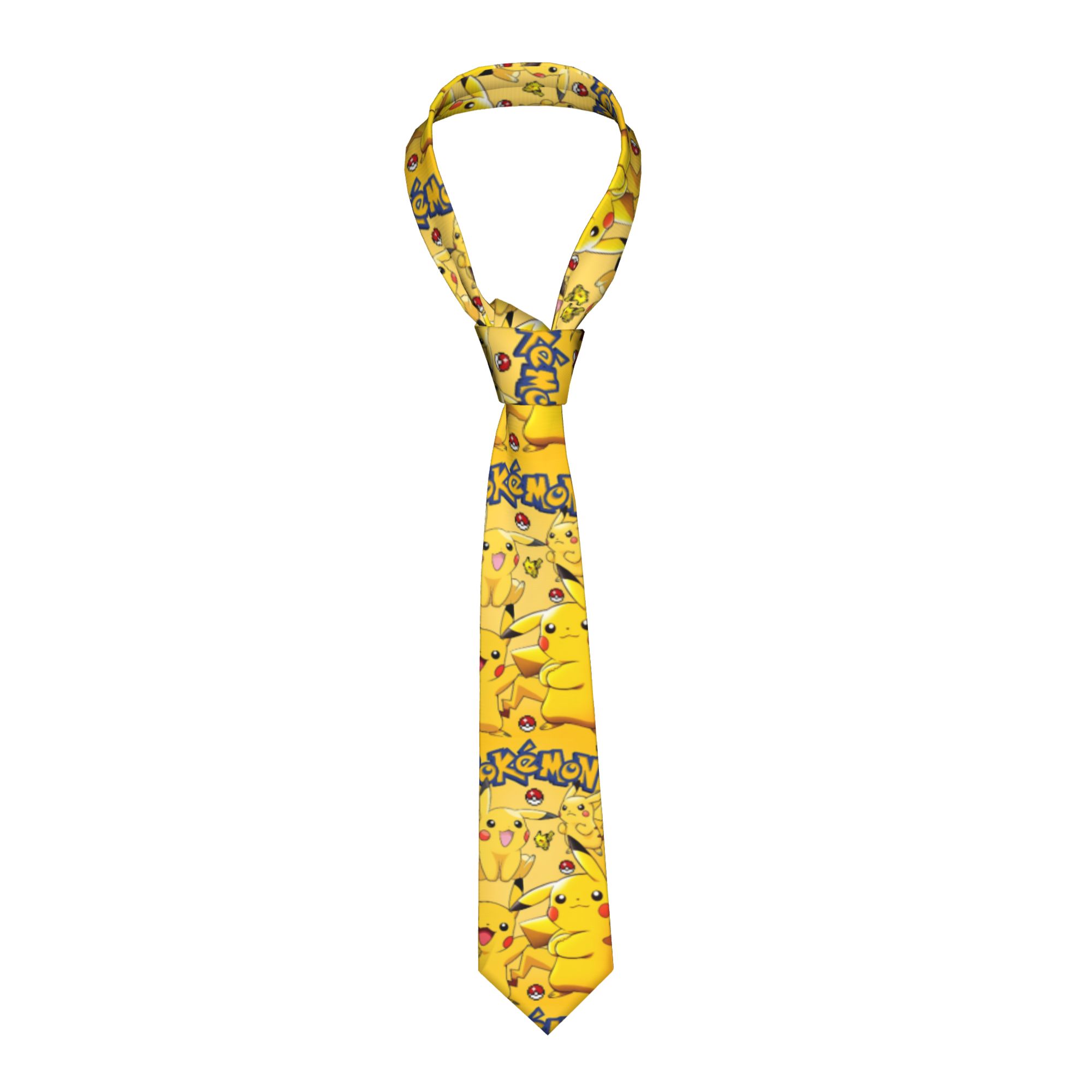 Men Accessories Wedding - Pokemoned Cartoon Necktie Men Slim Polyester
