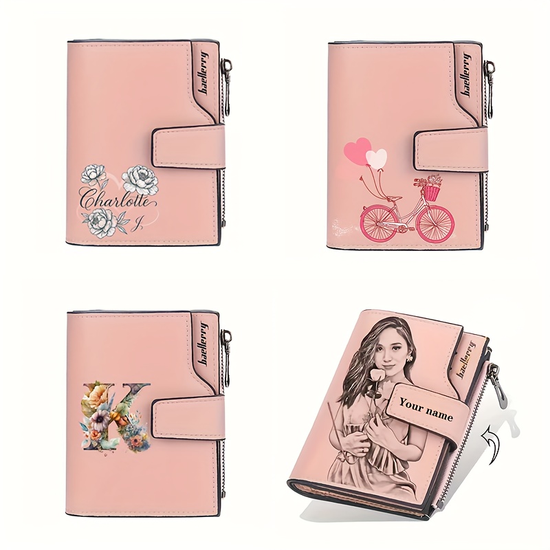 Bifold Leather Wallet - Privately Customized Unisex Folding Wallet Wallet,