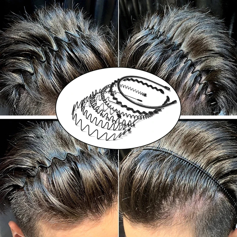 Men Accessories Earrings - Unisex Metal Wavy Spring Hair Hoop