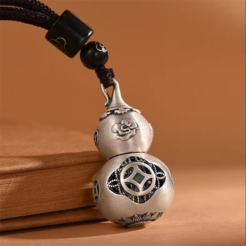 Men Accessories Ethnic - Ethnic Style Relief Coin Calabash Pendant