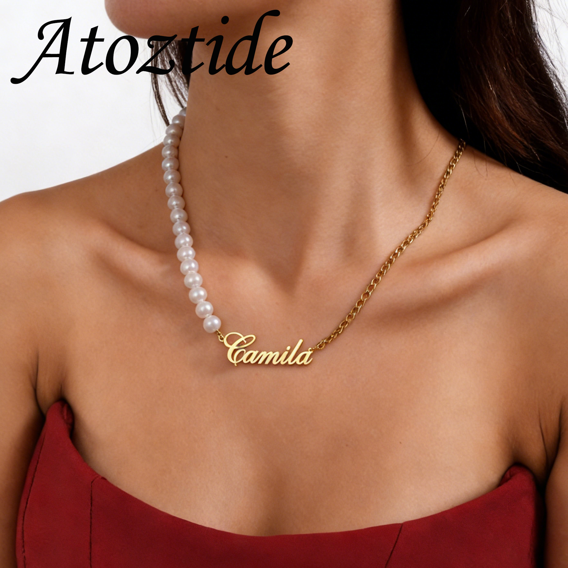 Bead Bracelet Men - Atoztide Custom Name Necklace Bracelet Jewelry