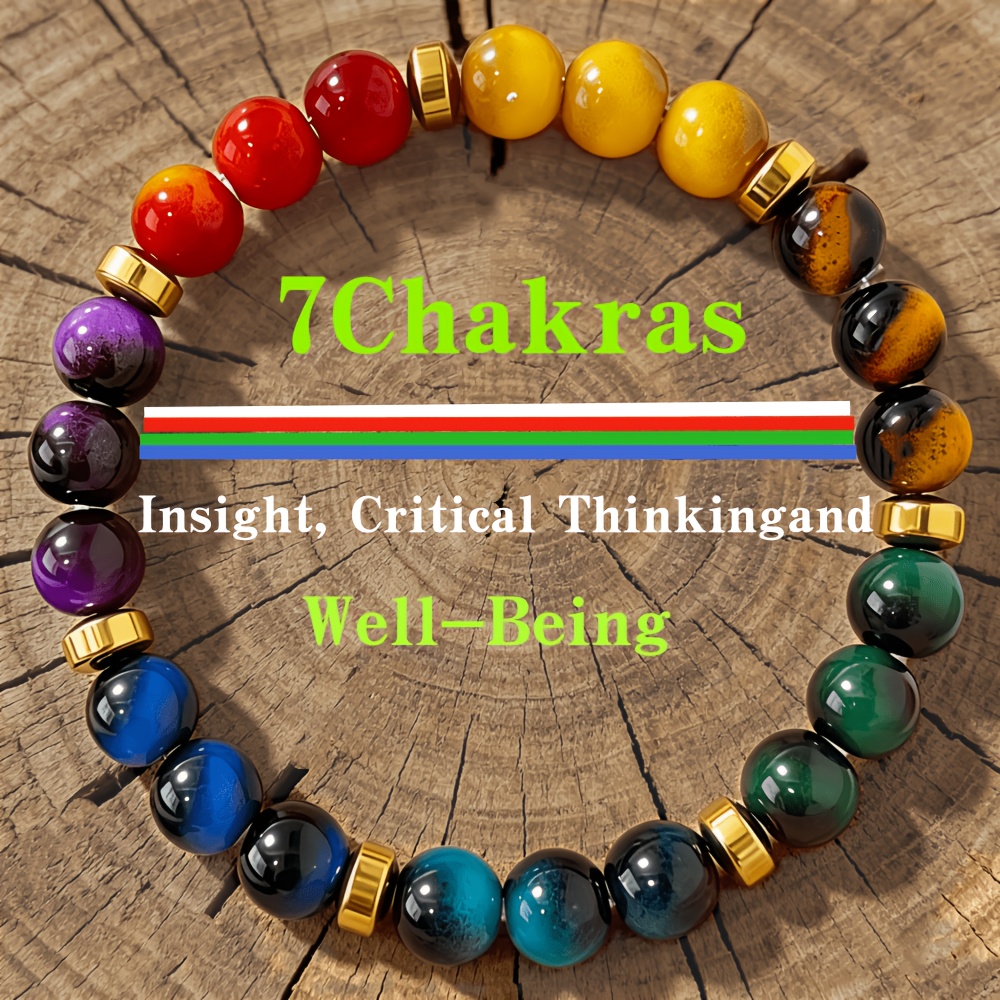 Men'S Yoga Accessories - A seven-chakra yoga meditation bracelet |