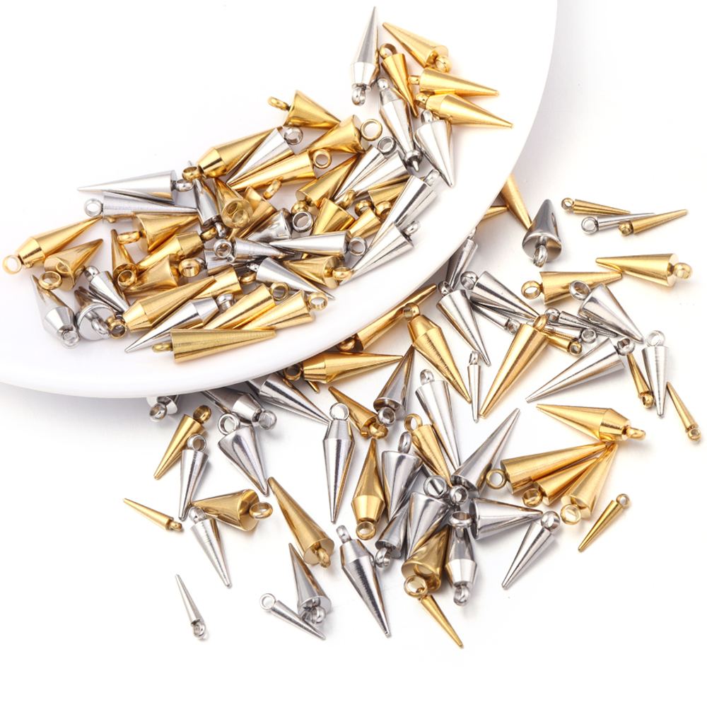 10PCS Stainless Steel Cone Cha - Men Accessories Earrings 리뷰 및 가격
