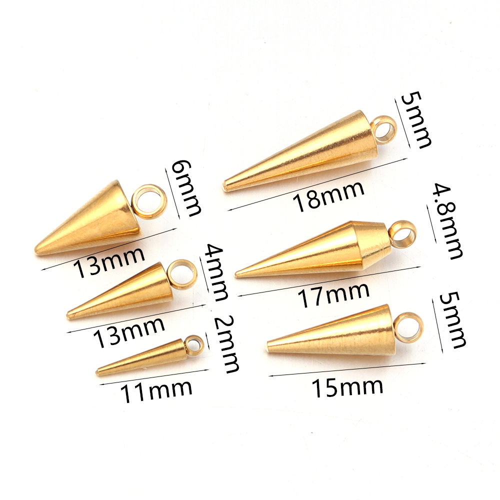 10PCS Stainless Steel Cone Cha - Men Accessories Earrings 리뷰 및 가격