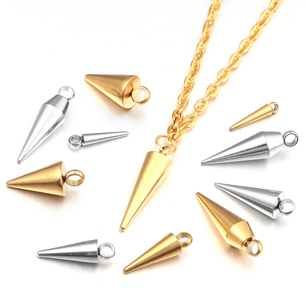10PCS Stainless Steel Cone Cha - Men Accessories Earrings 리뷰 및 가격