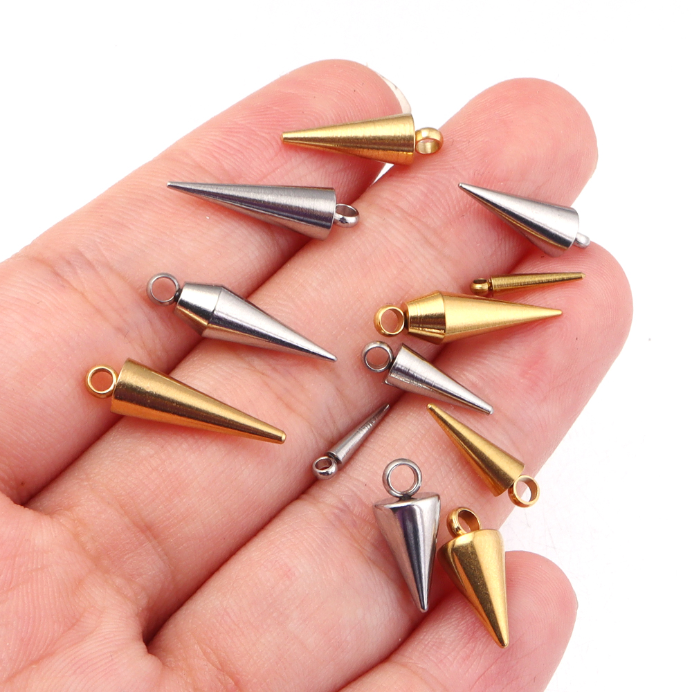 10PCS Stainless Steel Cone Cha - Men Accessories Earrings 리뷰 및 가격