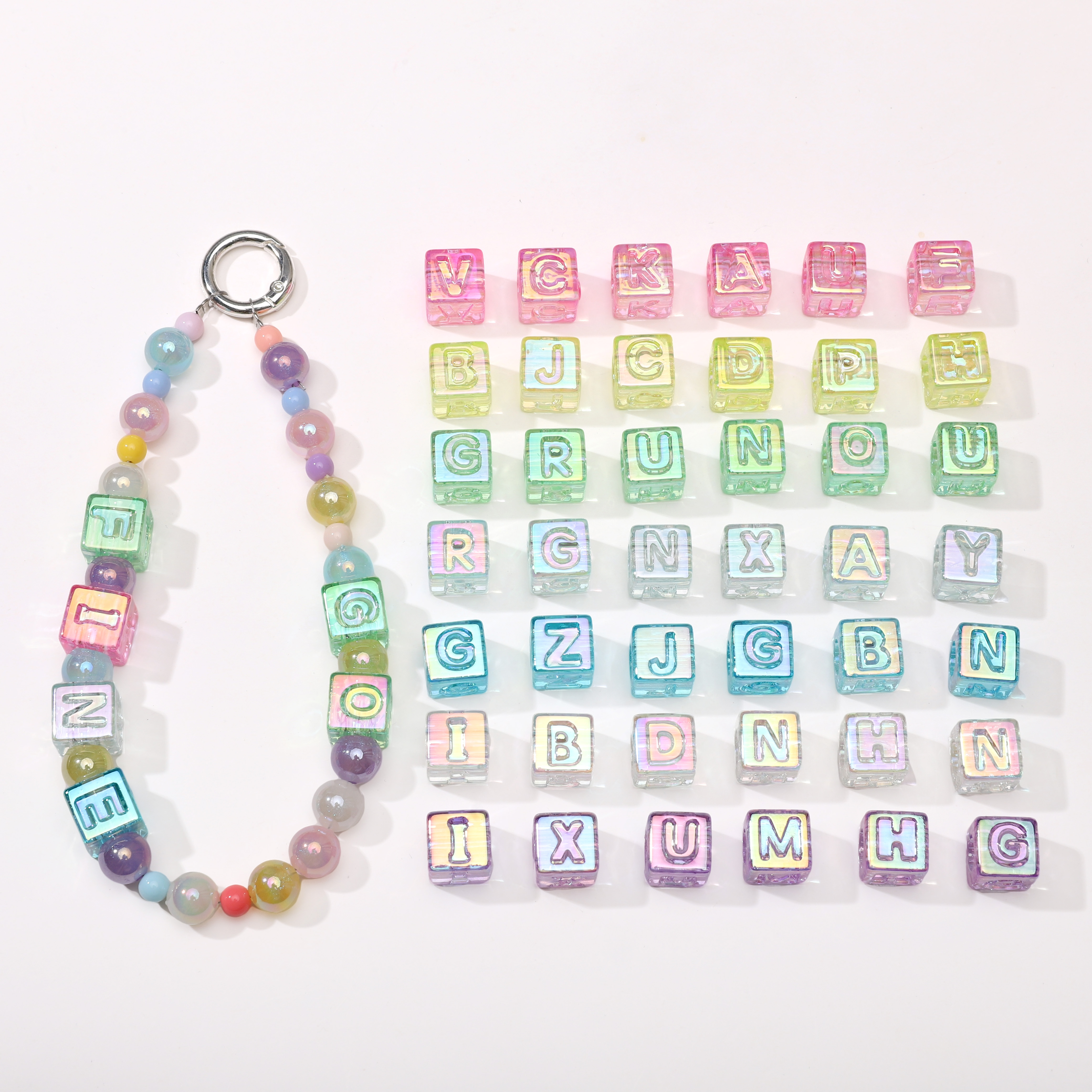 10Pcs beading Colorful Clear L - Bead Bracelet Men 리뷰 및 가격