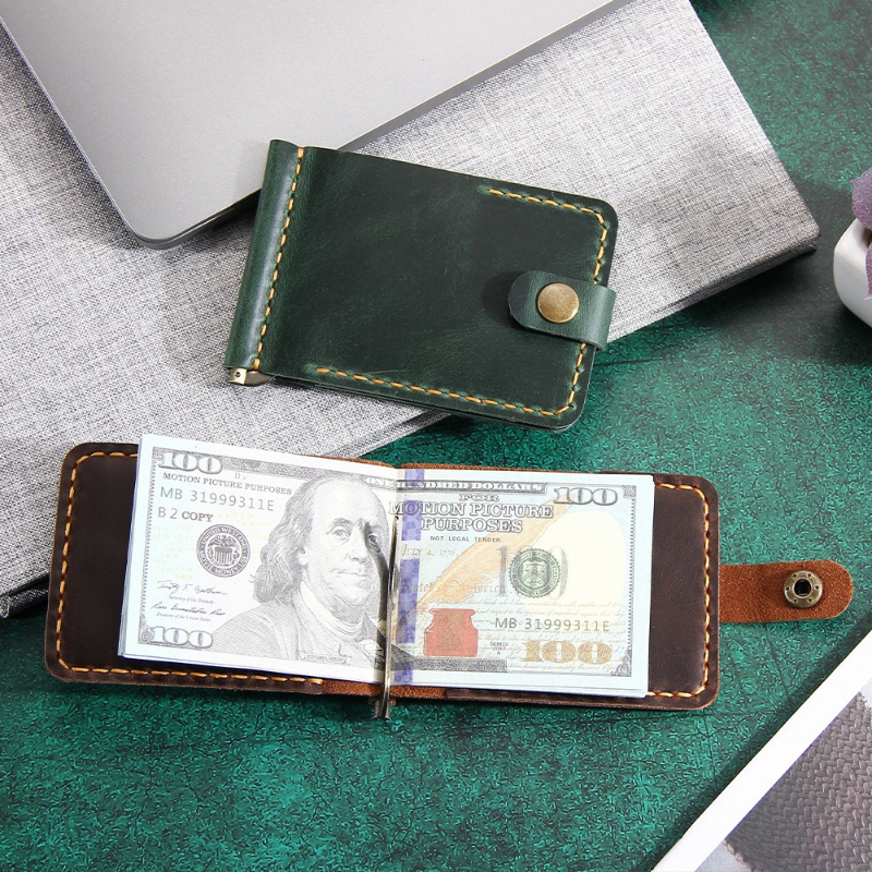 Crazy Horse Leather Money Clip - Money Clip Slim 리뷰 및 가격
