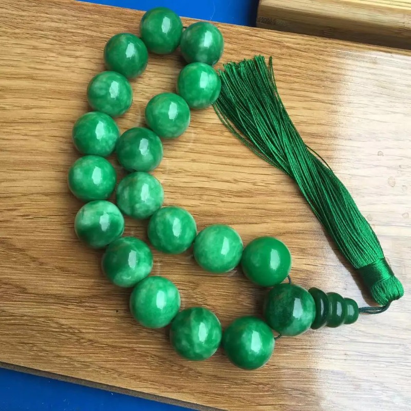 Natural  Green Jade Bracelets  - Bead Bracelet Men 리뷰 및 가격