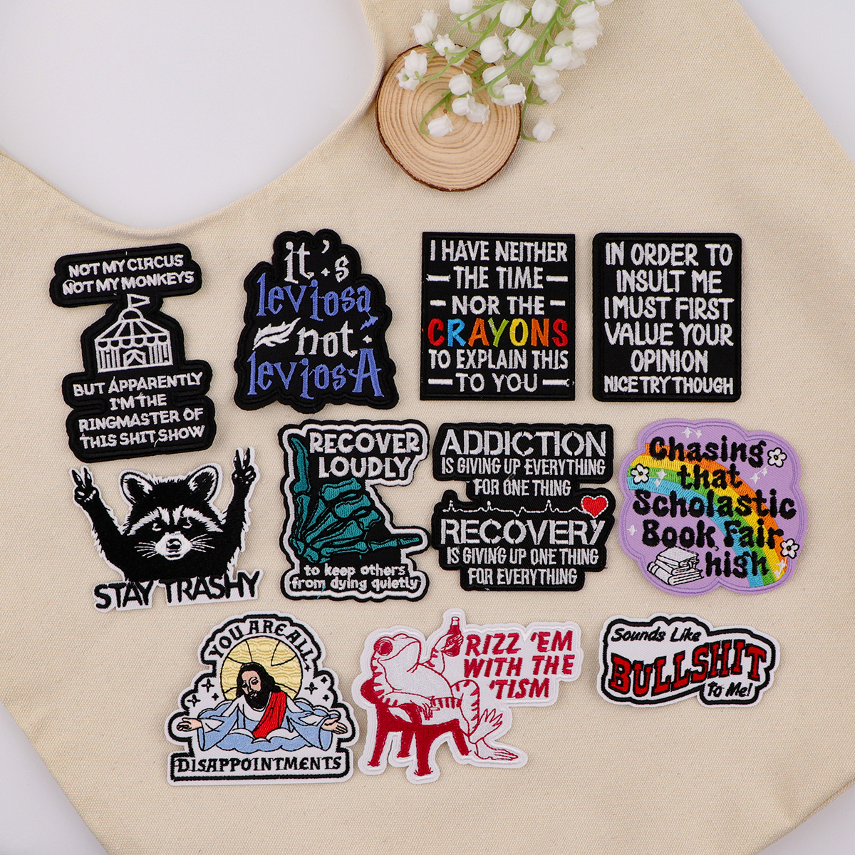 Quotes Patches On Clothes Funn - Men'S Accessories Quotes 리뷰 및 가격