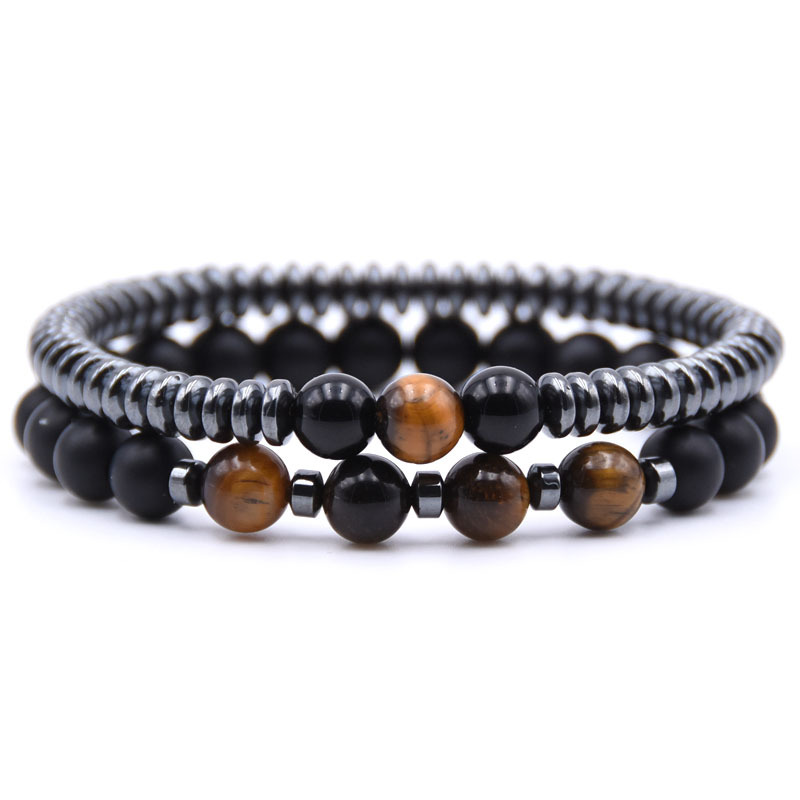 Stylish 2Pcs Men Bracelet Set  - Men'S Yoga Accessories 리뷰 및 가격