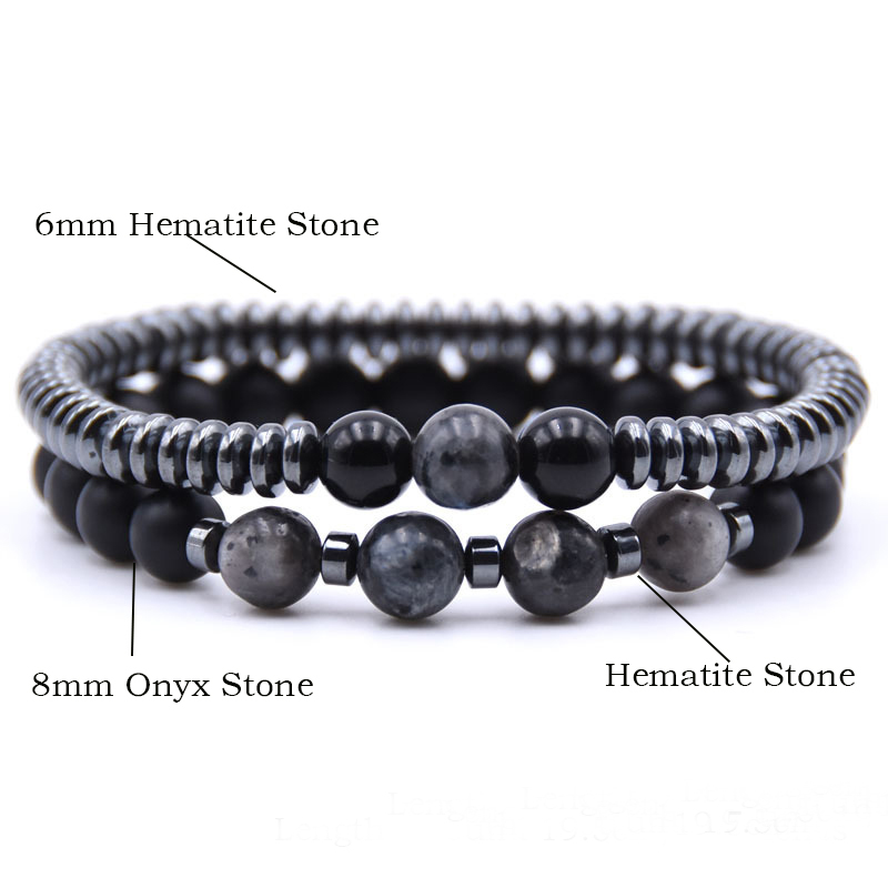 Stylish 2Pcs Men Bracelet Set  - Men'S Yoga Accessories 리뷰 및 가격