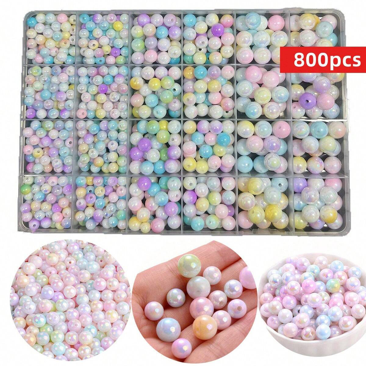 800pcs/24 grid set box 6mm/8mm - Bead Bracelet Men 리뷰 및 가격