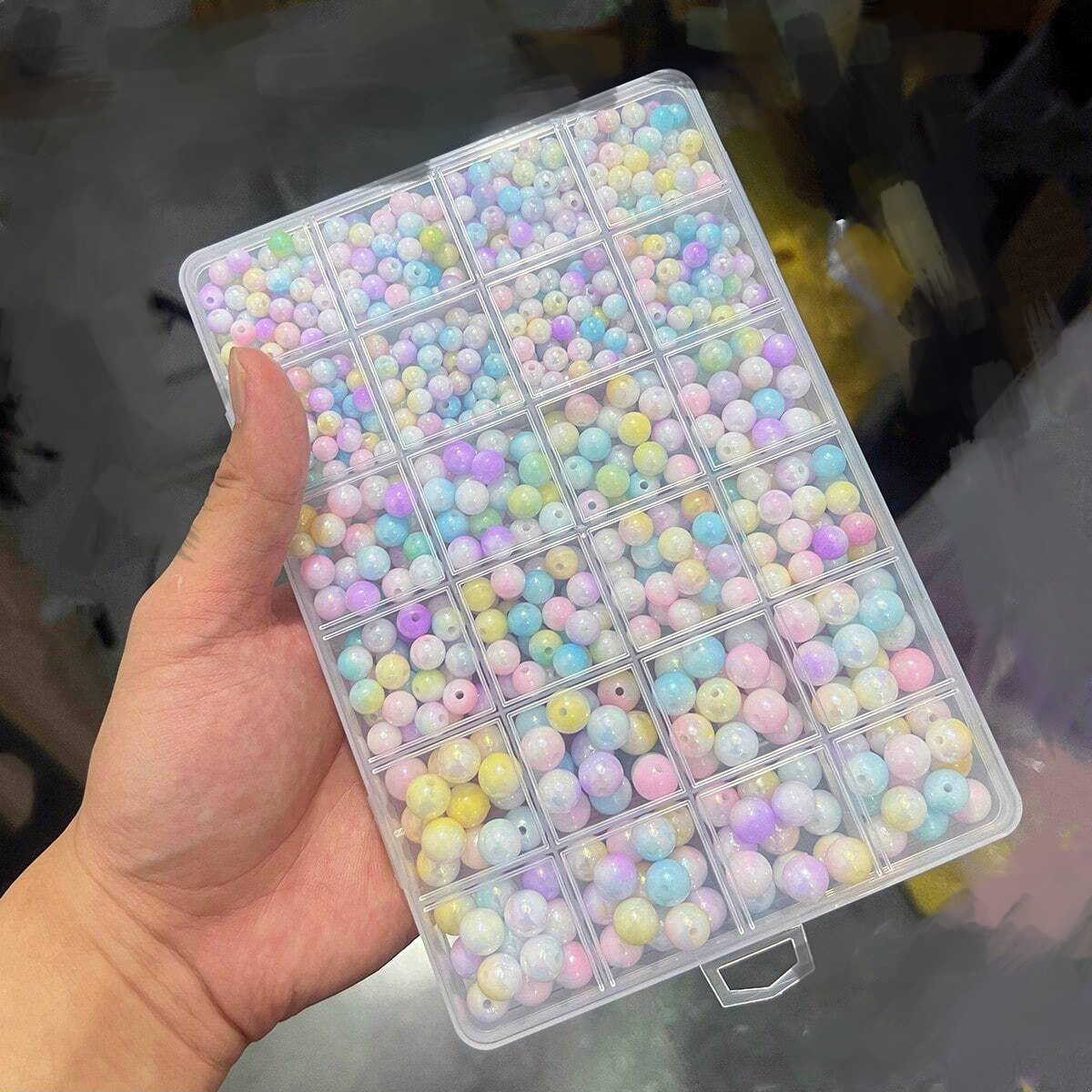 800pcs/24 grid set box 6mm/8mm - Bead Bracelet Men 리뷰 및 가격