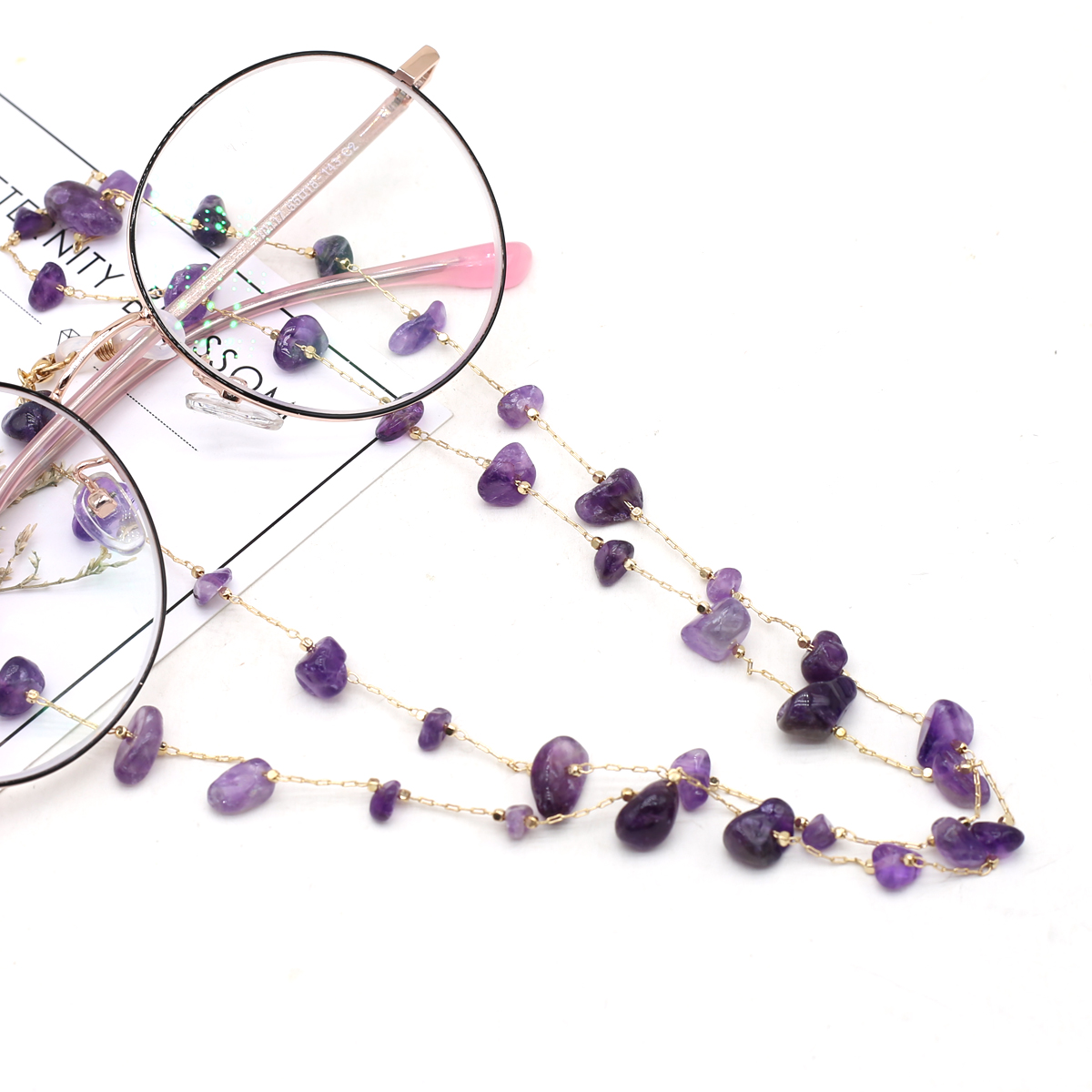 Natural Amethyst Stone Beaded  - Men Accessories All 리뷰 및 가격