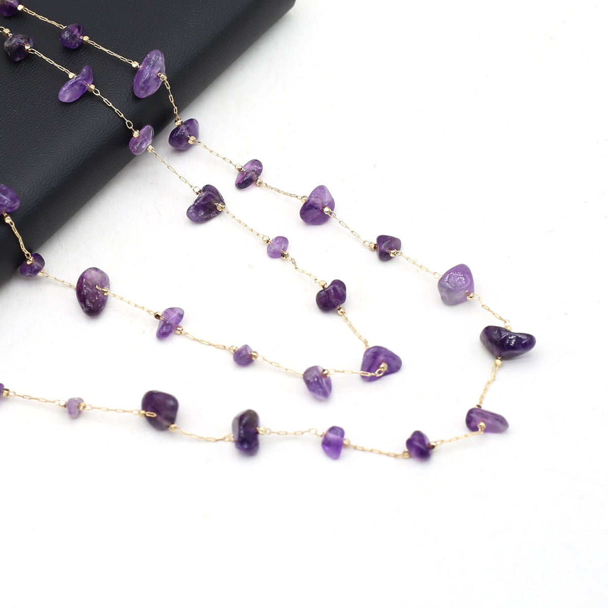 Natural Amethyst Stone Beaded  - Men Accessories All 리뷰 및 가격