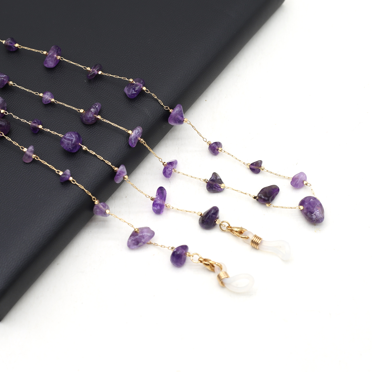 Natural Amethyst Stone Beaded  - Men Accessories All 리뷰 및 가격