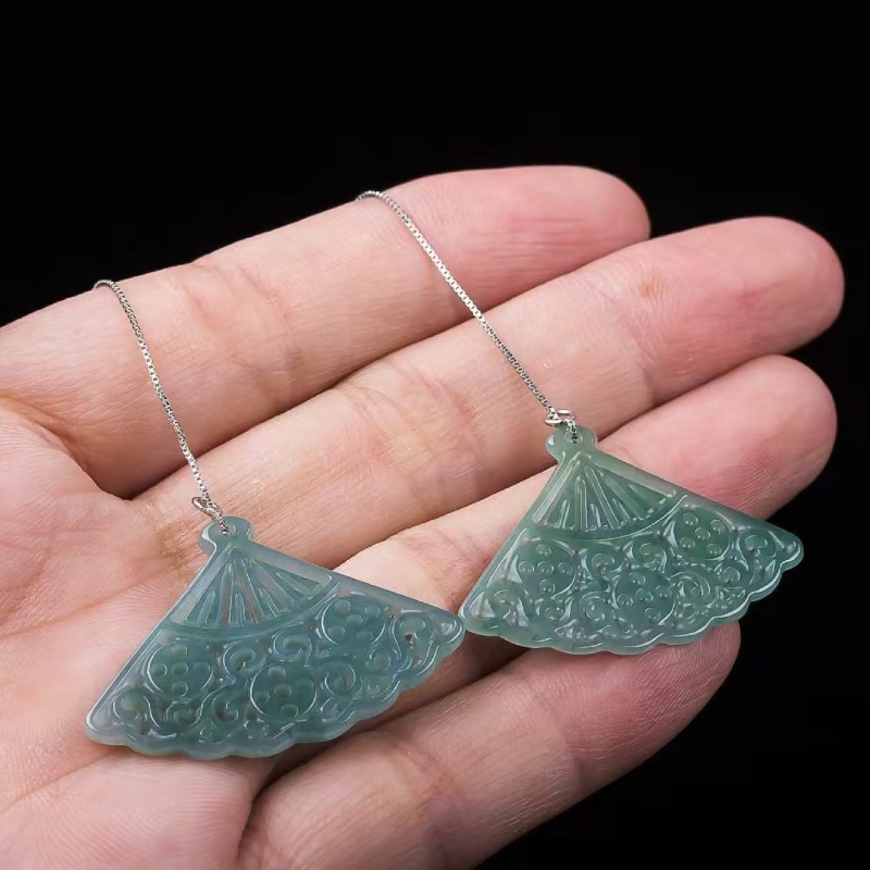 Natural Blue Water Emerald Jad - Men'S Accessories Drop Shipping 리뷰 및 가격