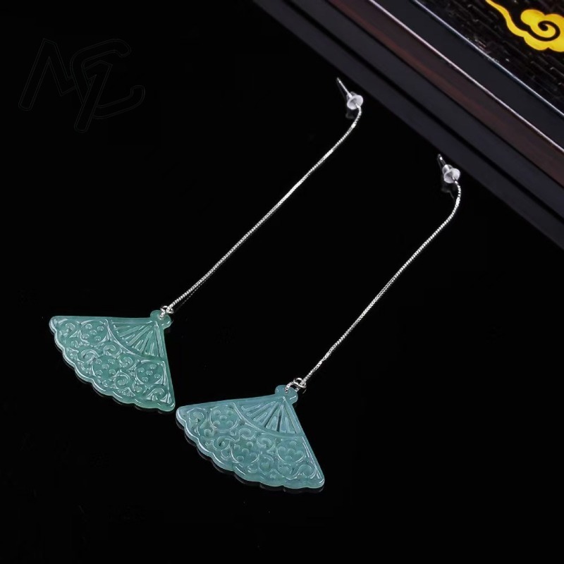 Natural Blue Water Emerald Jad - Men'S Accessories Drop Shipping 리뷰 및 가격