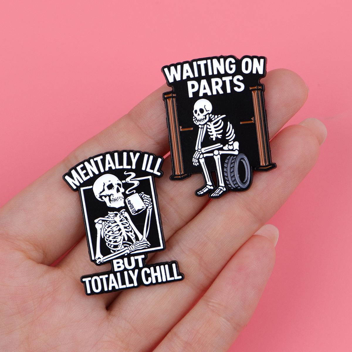 Memento Mori Quotes Brooches f - Men'S Accessories Quotes 리뷰 및 가격