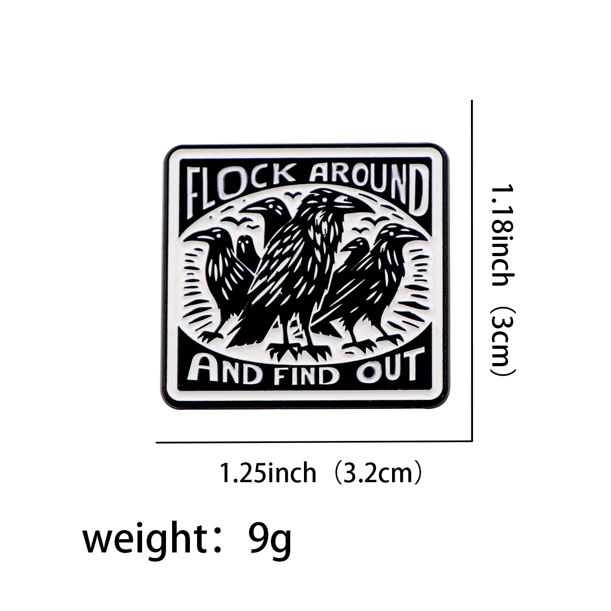 Crows Skull Quote Lapel Pins f - Men'S Accessories Quotes 리뷰 및 가격