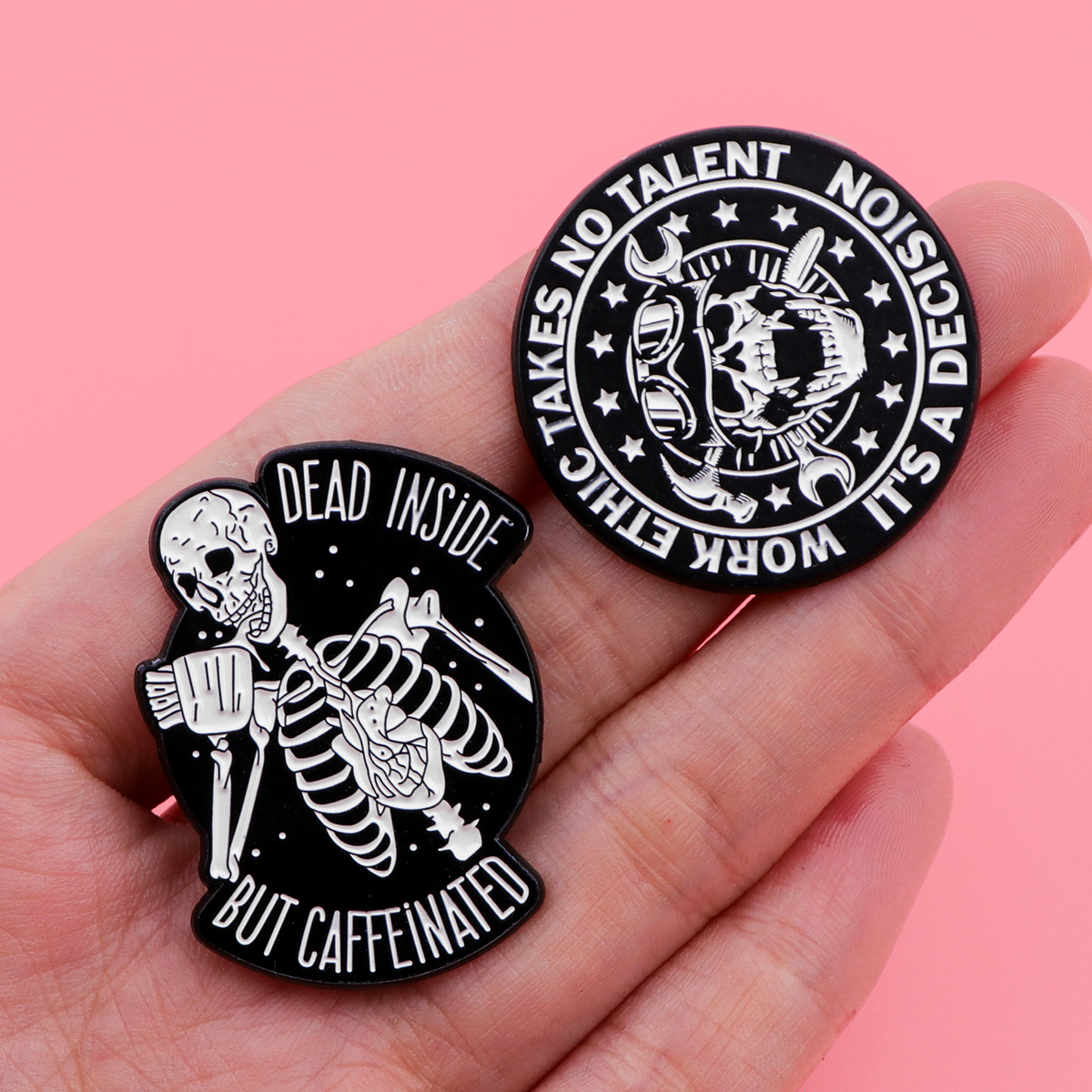 Crows Skull Quote Lapel Pins f - Men'S Accessories Quotes 리뷰 및 가격