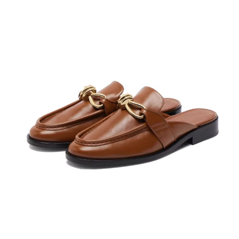Metal Buckle Half Slippers For - Men'S Accessories Leather 리뷰 및 가격