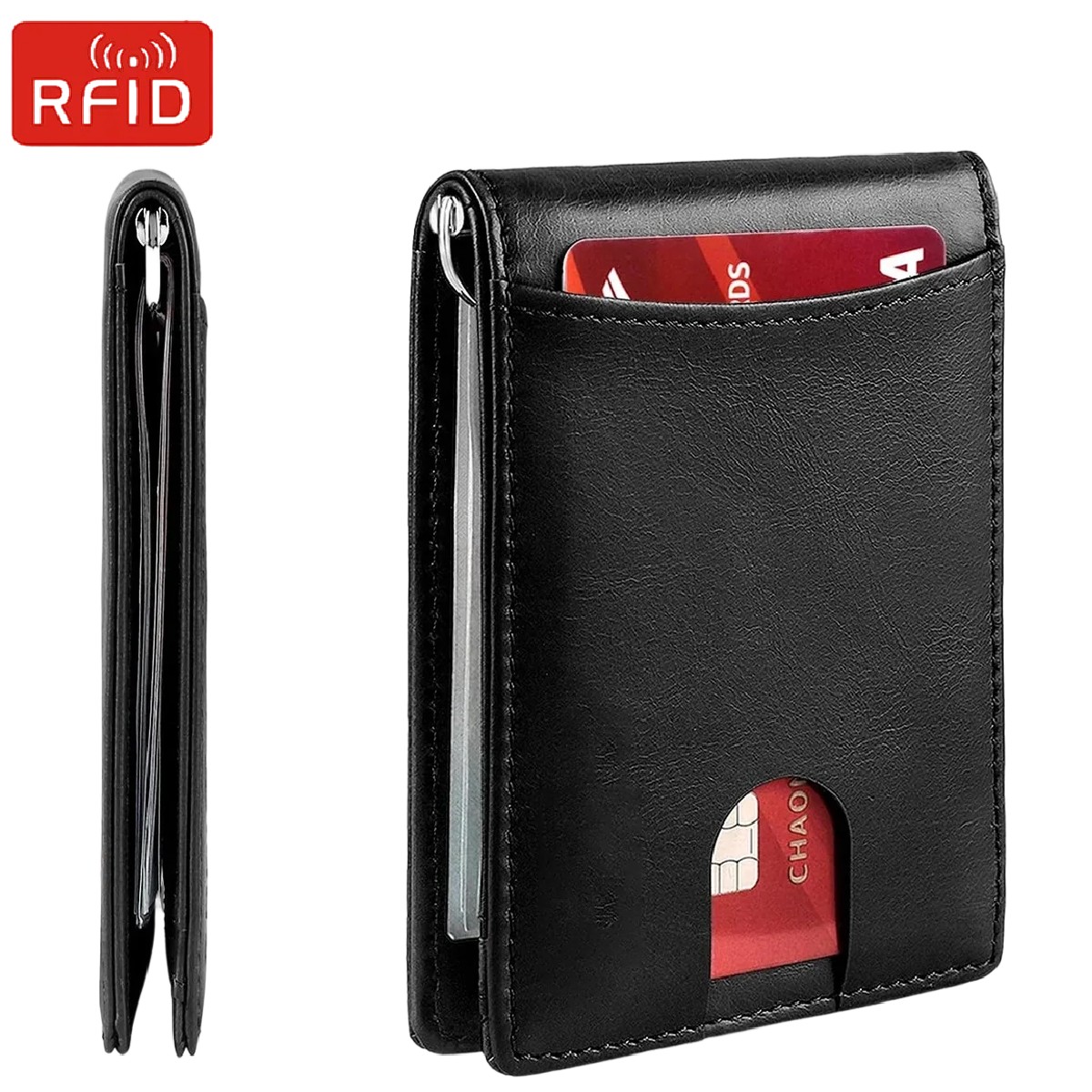 RFID Business Card Holder Men  - Money Clip Slim 리뷰 및 가격