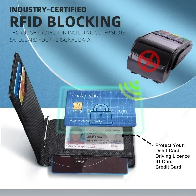 RFID Business Card Holder Men  - Money Clip Slim 리뷰 및 가격