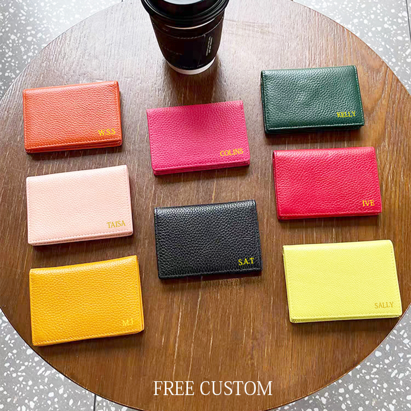 Custom Initials Business Card  - Bifold Leather Wallet 리뷰 및 가격