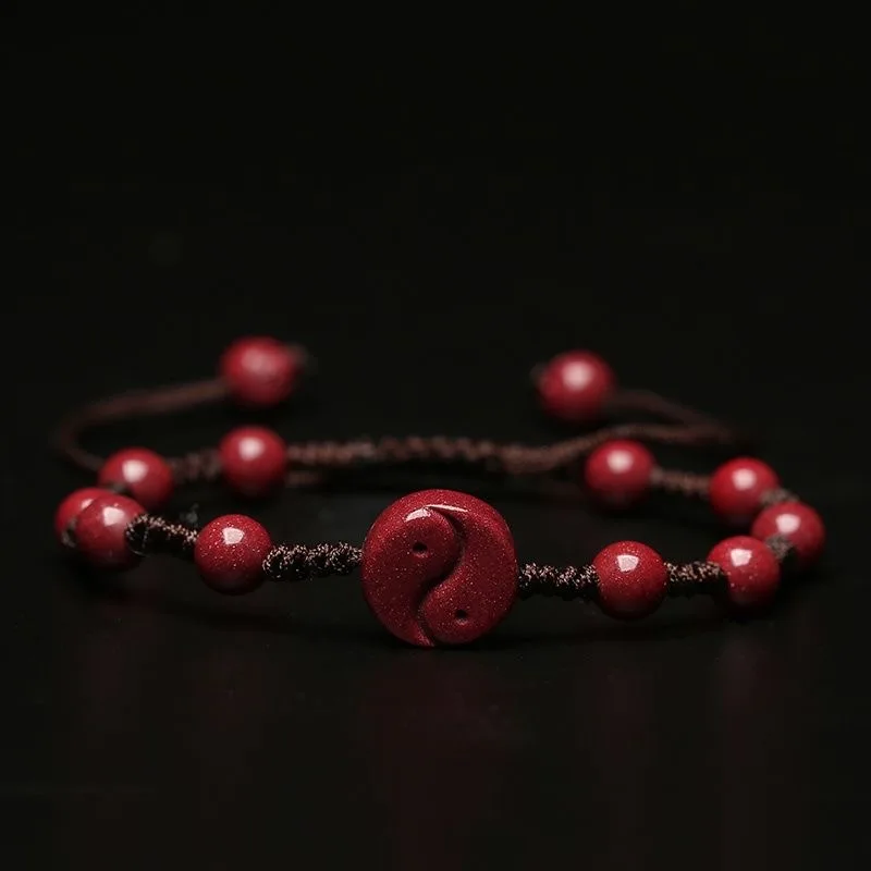 Customized Natural Red Cinnaba - Bead Bracelet Men 리뷰 및 가격