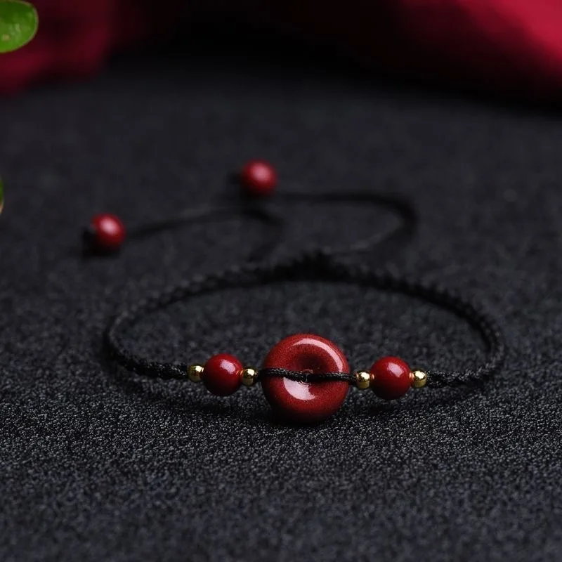 Customized Natural Red Cinnaba - Bead Bracelet Men 리뷰 및 가격