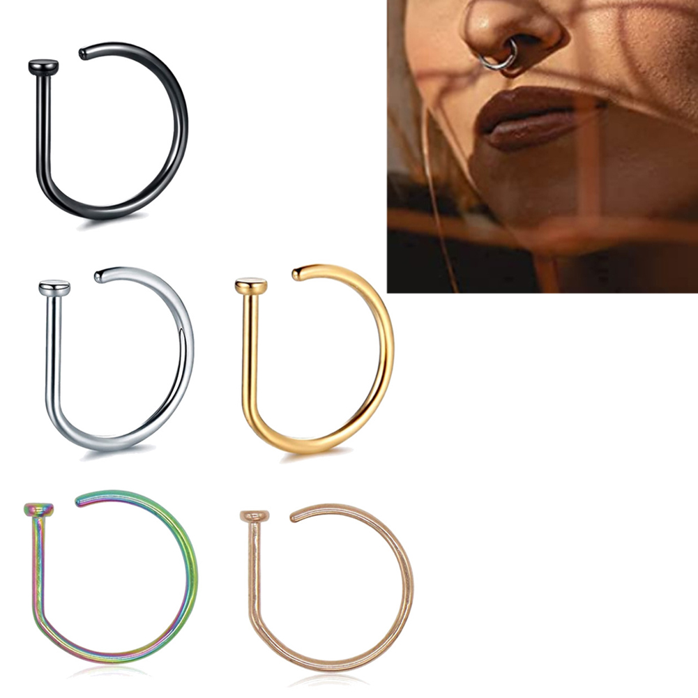 1PC Woman Man Fake Nose Rings  - Men Accessories Earrings 리뷰 및 가격