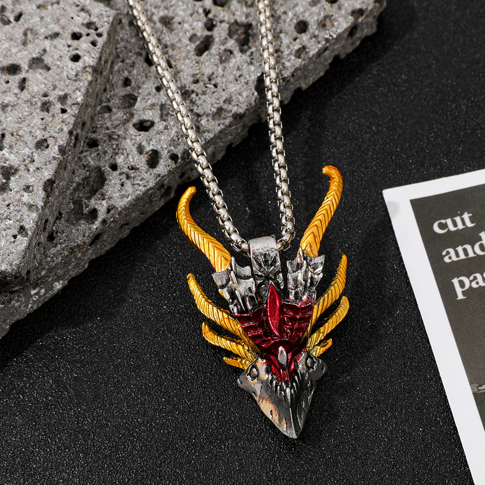 Retro Hip-Hop Evil Dragon Head - Men'S Accessories And Jewelry 리뷰 및 가격