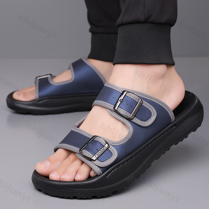 Men's Slippers 2025 Summer Bre - Men'S Accessories Leather 리뷰 및 가격