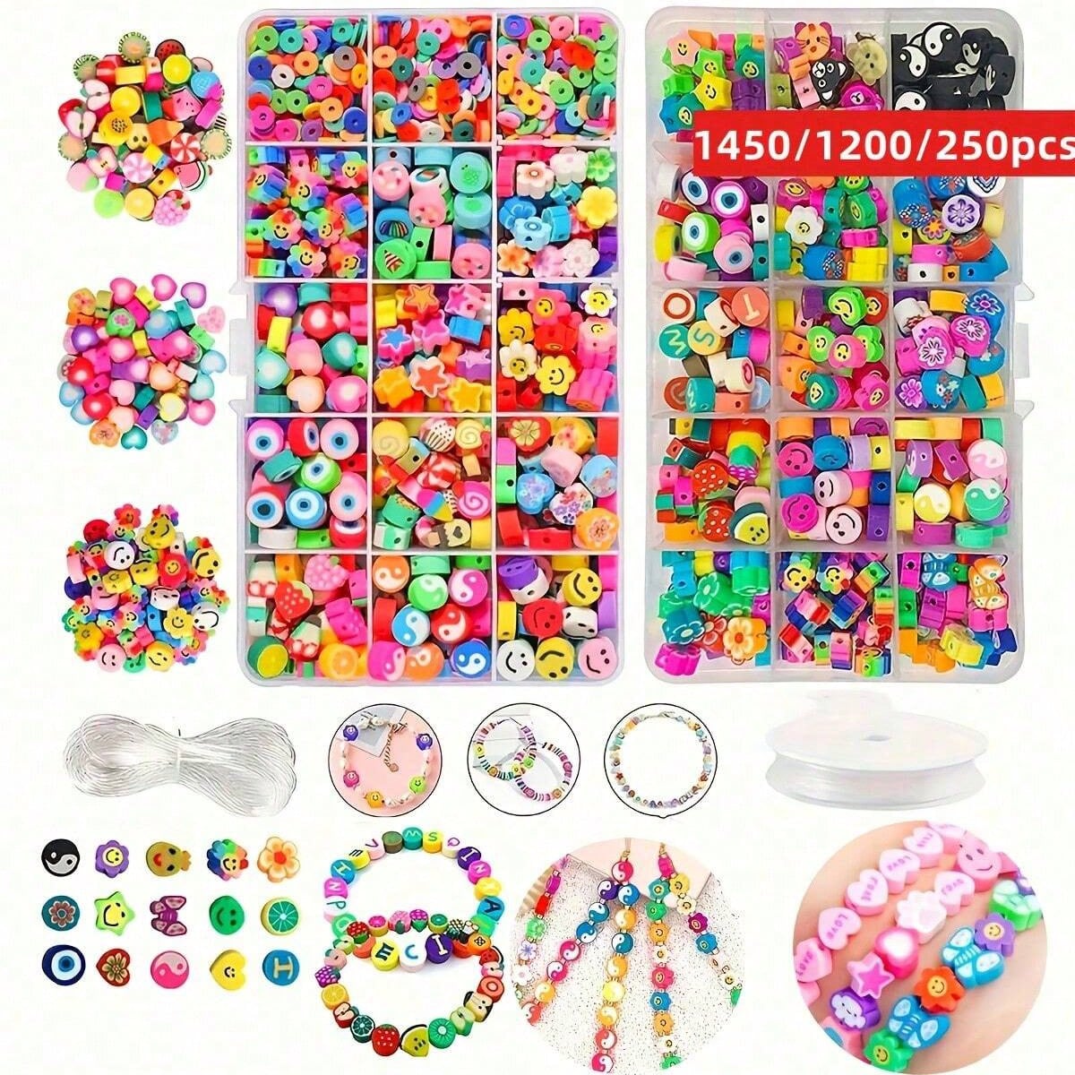 1450/1200/250pcs Polymer Clay  - Bead Bracelet Men 리뷰 및 가격