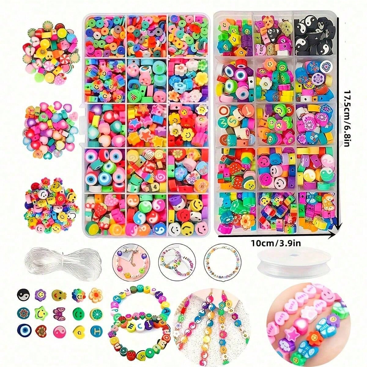 1450/1200/250pcs Polymer Clay  - Bead Bracelet Men 리뷰 및 가격