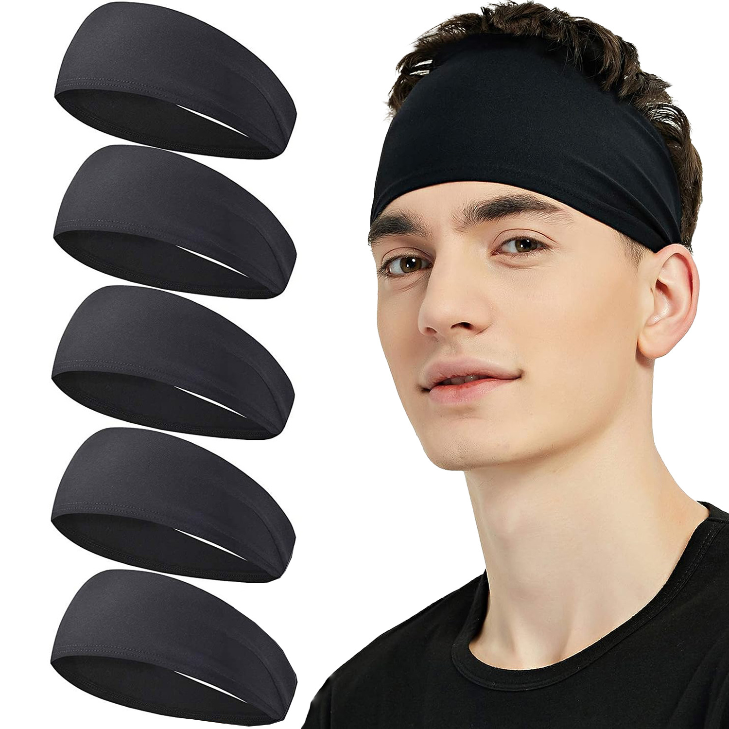 Sweatband for Men Women Elasti - Men'S Yoga Accessories 리뷰 및 가격