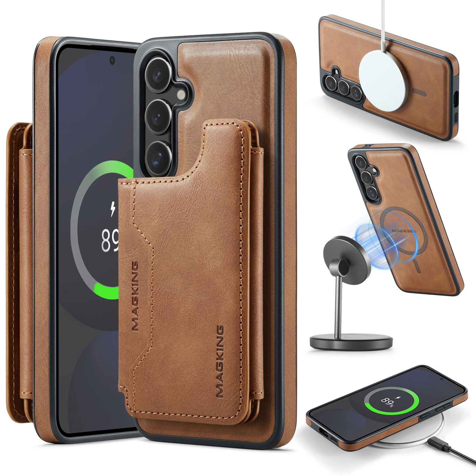 2 in 1 Detachable Card Holder  - Bifold Leather Wallet 리뷰 및 가격