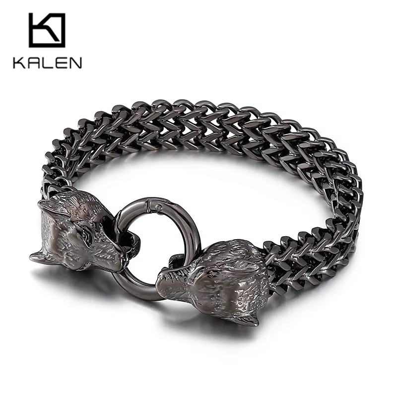 KALEN 19-23cm Rock Viking Wolf - Men Accessories Bd 리뷰 및 가격