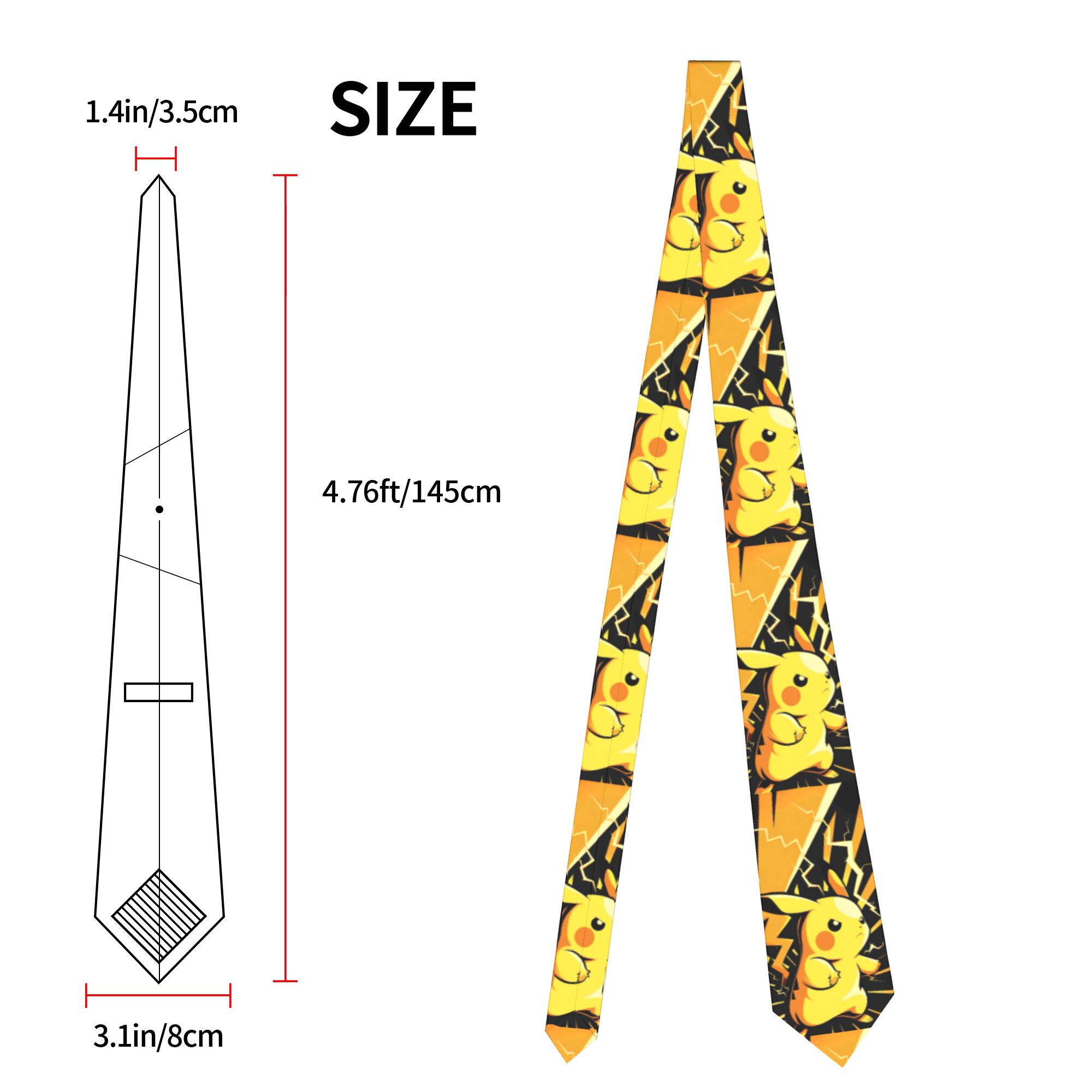 Cute Pikachu Neckties Men Slim - Men Accessories Wedding 리뷰 및 가격