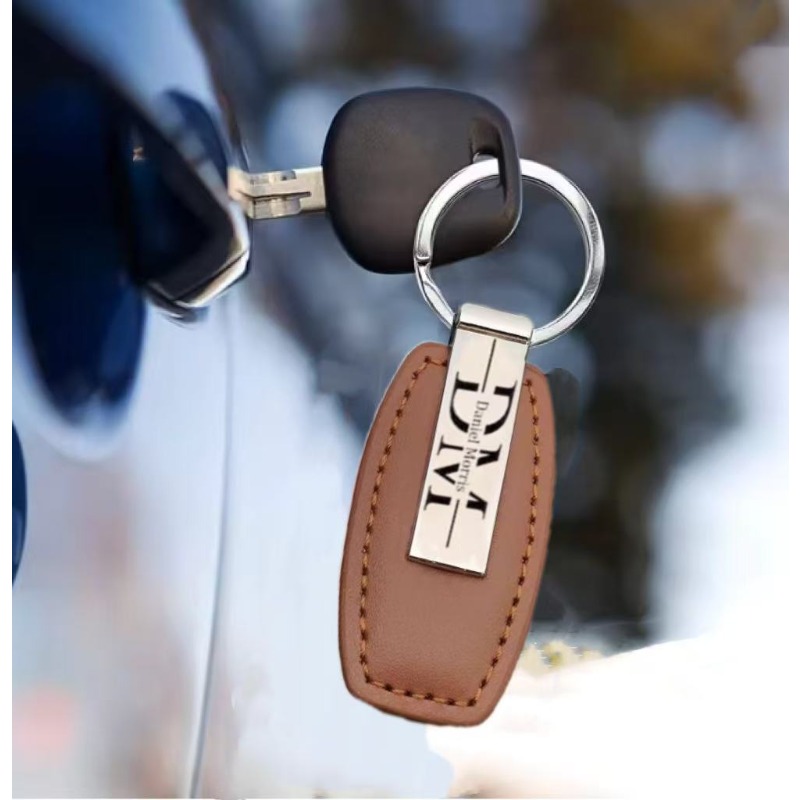 Personalized Leather Keychain  - Men Accessories All 리뷰 및 가격