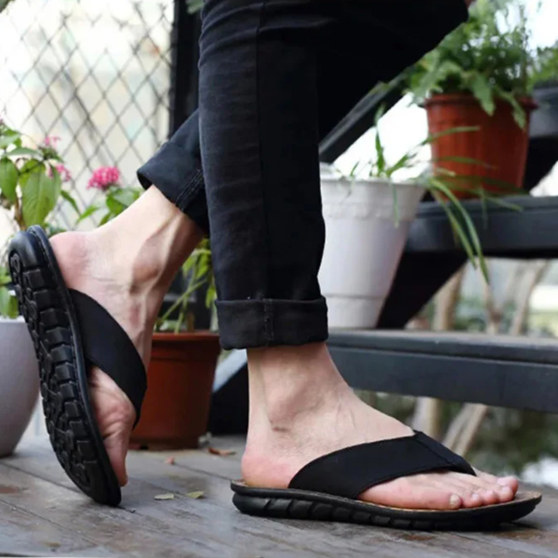 Summer Shoes Men Slippers Genu - Men'S Accessories Leather 리뷰 및 가격