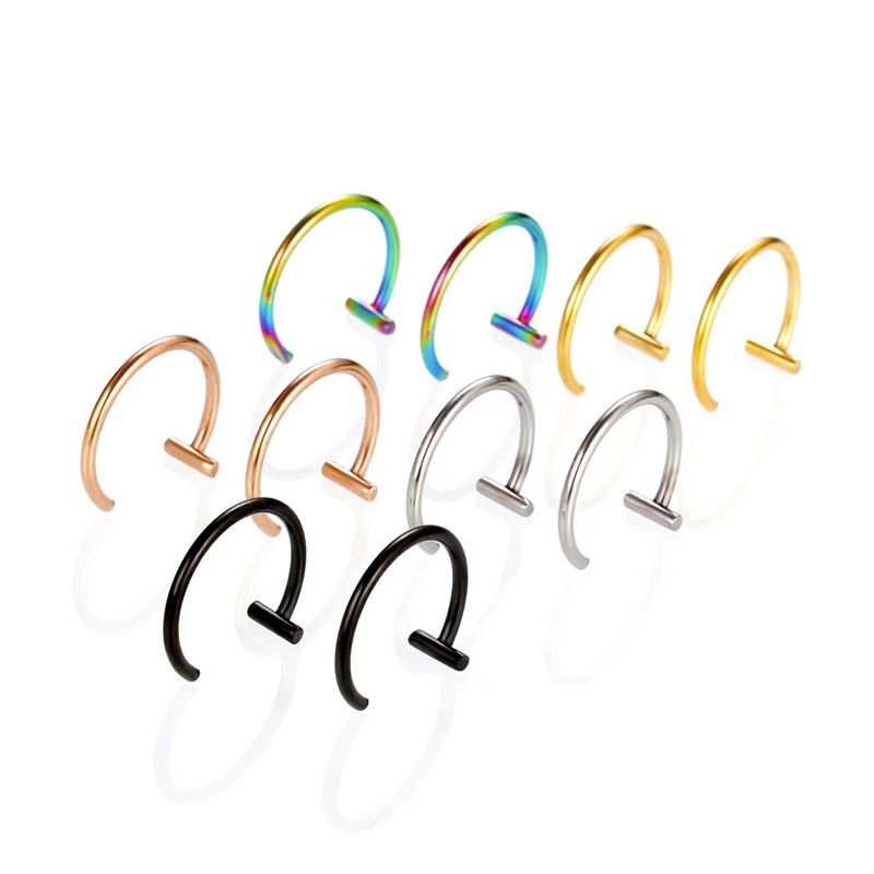 18G Surgical Steel Lip Ring Ha - Men Accessories Earrings 리뷰 및 가격