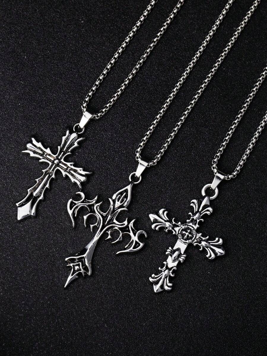 1pc Vintage Gothic Style Cross - Men Accessories To Wear 리뷰 및 가격