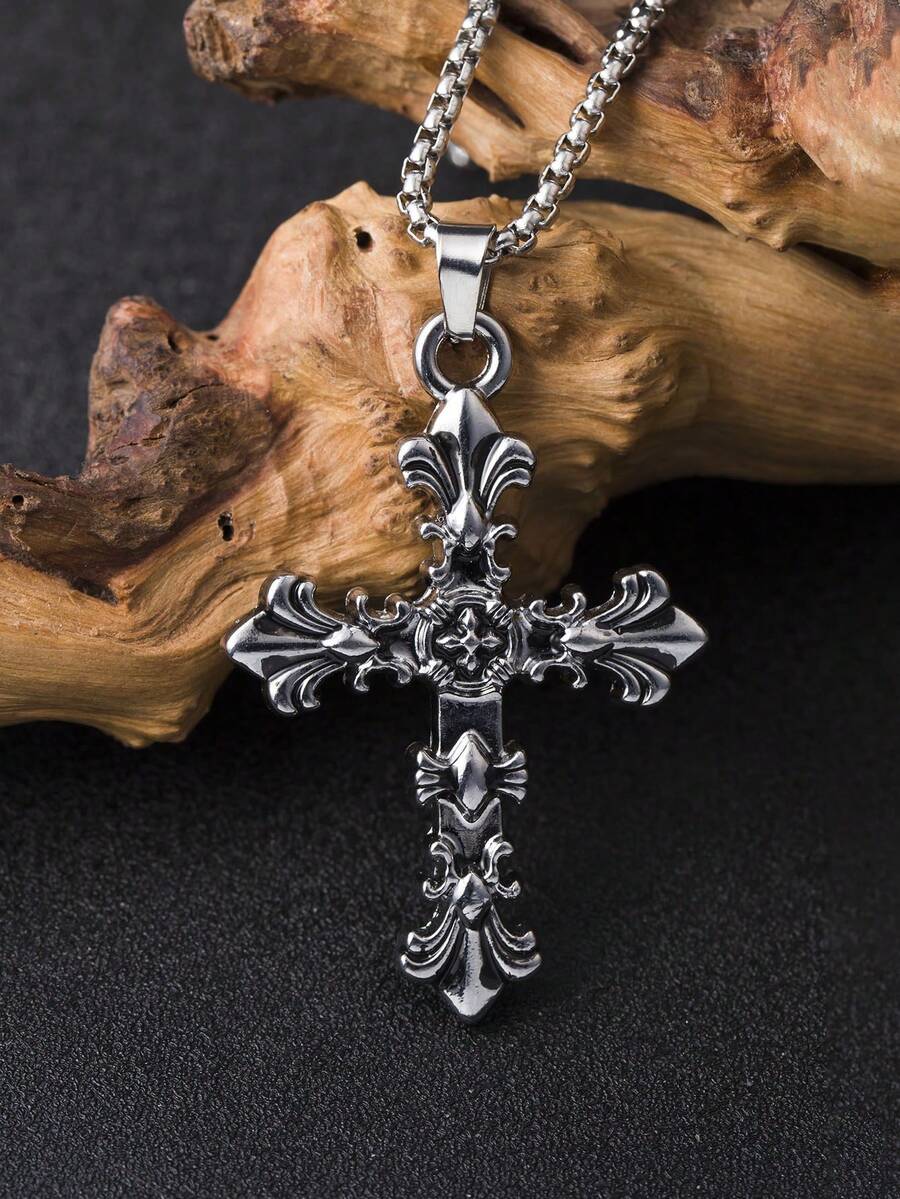 1pc Vintage Gothic Style Cross - Men Accessories To Wear 리뷰 및 가격